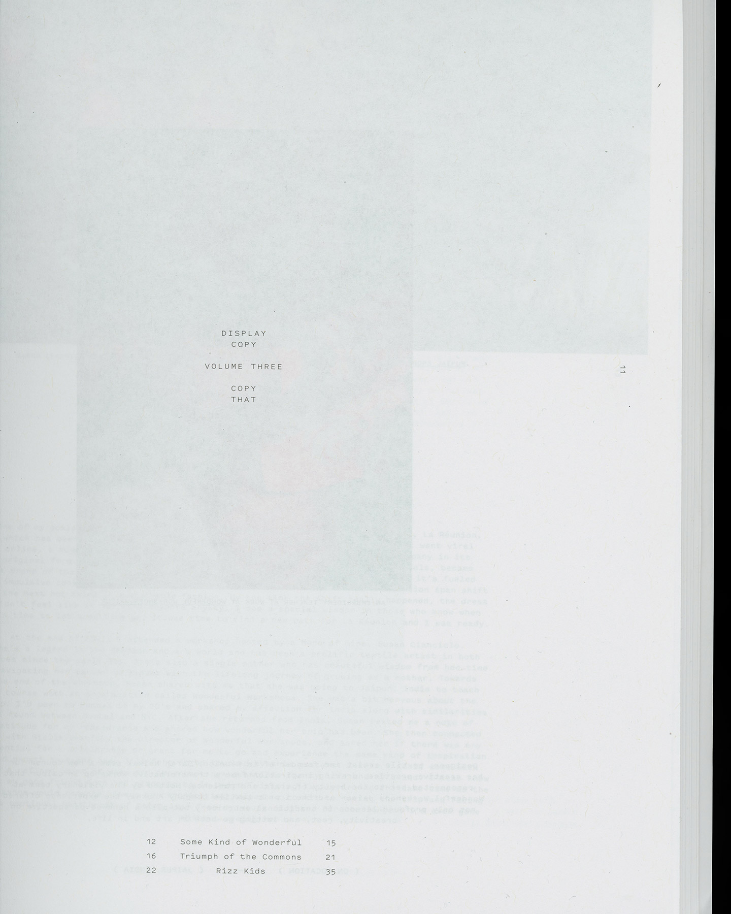 Display Copy vol. III